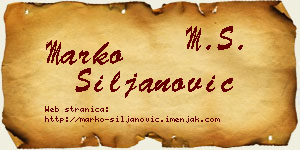 Marko Siljanović vizit kartica